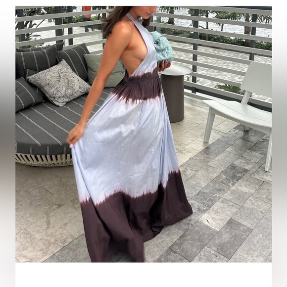 A.L.C. Blair Maxi Dress in Fudge And Sky Sz 10 - Picture 1 of 9